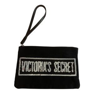 Victoria's Secret Black and Silver Wristlet